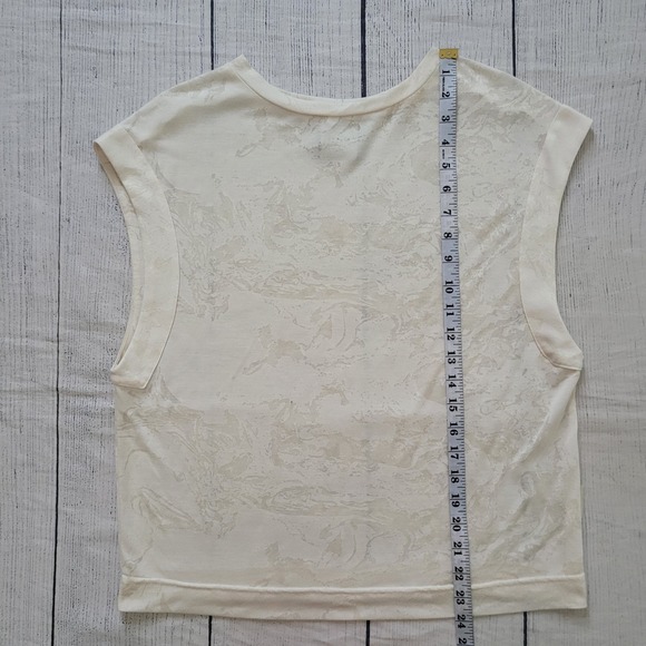VARLEY Womens XSmall Cream Marbled Pattern Sleeveless Top - Picture 9 of 9